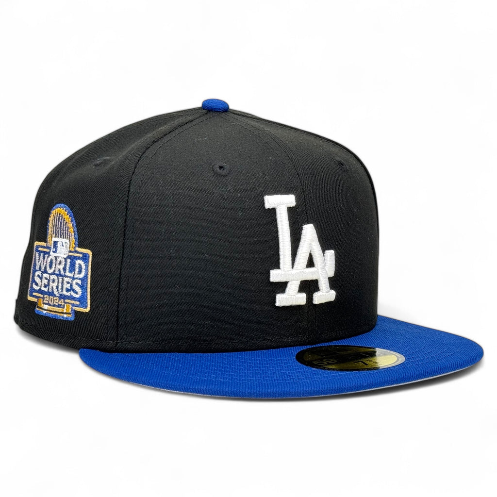 Los Angeles Dodgers "Trophy Hunting" 2024 World Series New Era 59Fifty Fitted Hat - Black / Royal