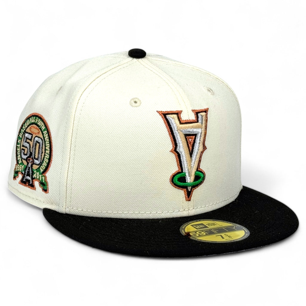 Anaheim Angels "Mauna Kea" New Era 59Fifty Fitted Hat - Chrome White / Black