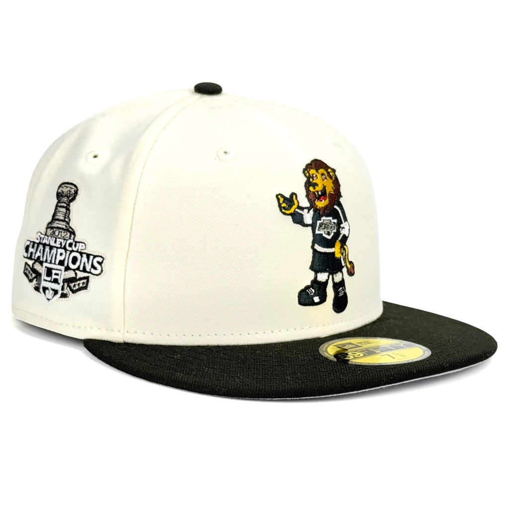 Los Angeles Kings "King Bailey" New Era 59Fifty Fitted Hat - Chrome White / Black