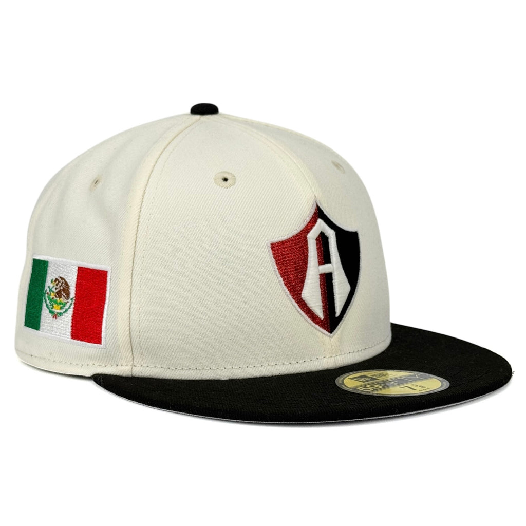 Atlas FC (Liga MX) New Era 59Fifty Fitted Hat - Chrome White / Black