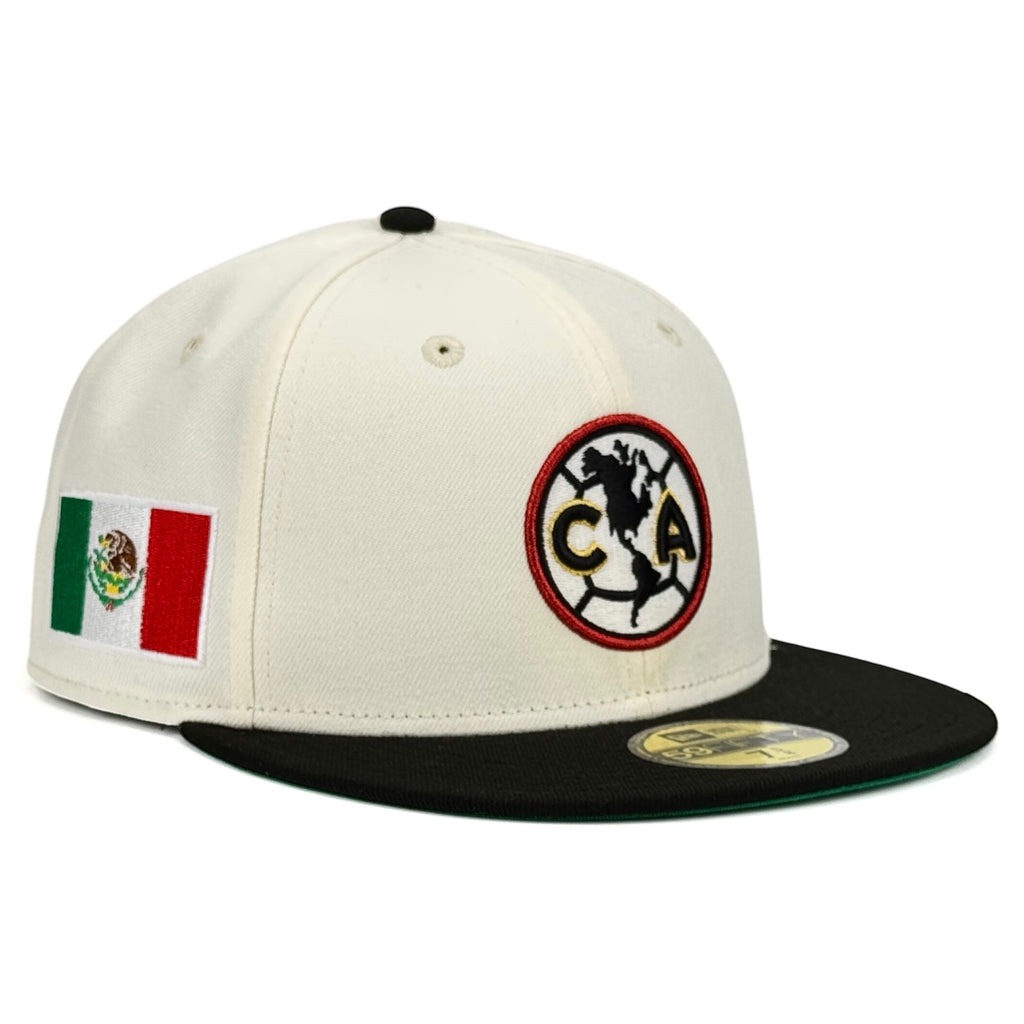 Club America (Liga MX) New Era 59Fifty Fitted Hat - Chrome White / Black