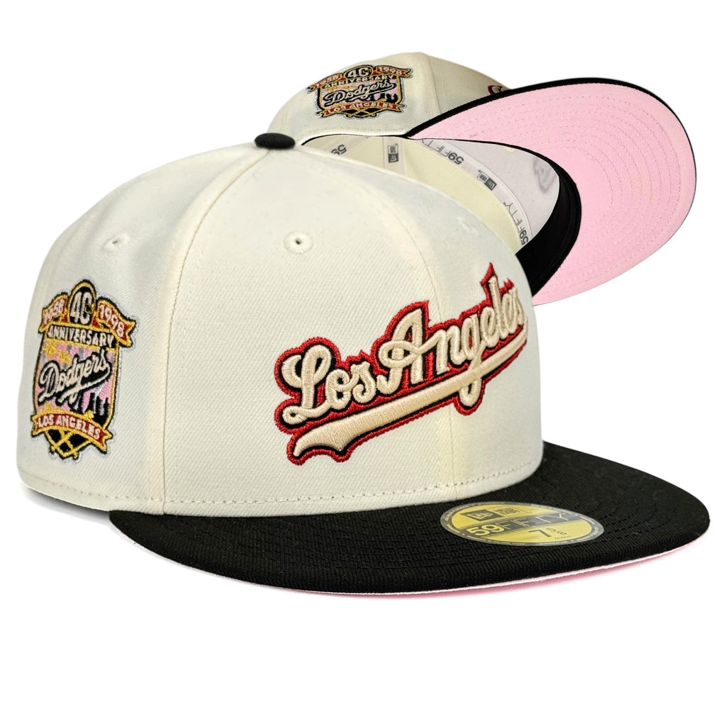 Los Angeles Dodgers "Roses Are Red Pack" New Era 59Fifty Fitted Hat - Chrome White / Black