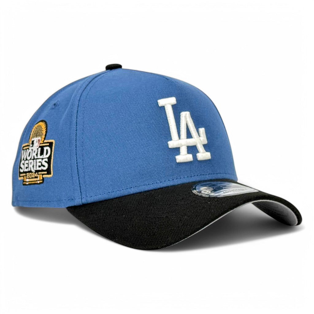 Los Angeles Dodgers 2024 World Series New Era 9Forty A-Frame Snapback Hat - Indigo Blue / Black