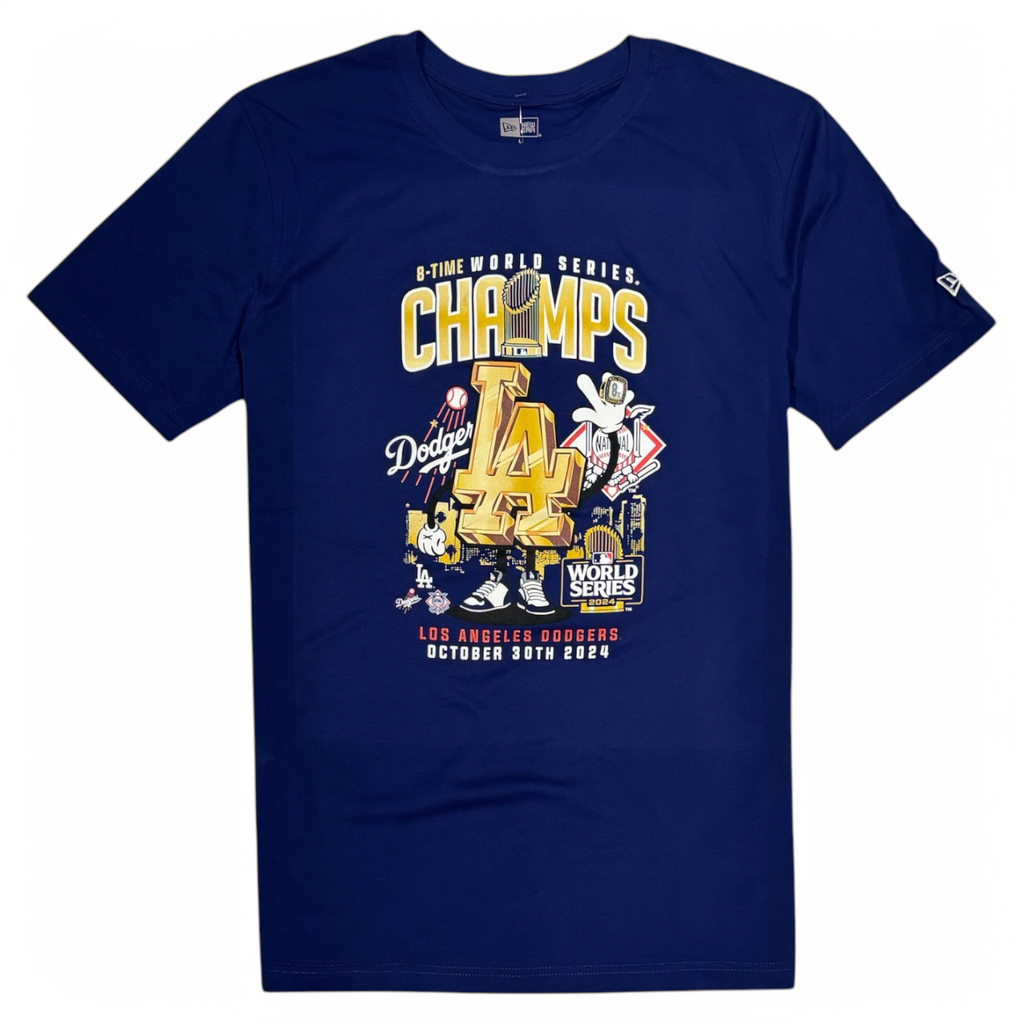 Los Angeles Dodgers 2024 World Series Champions New Era T-Shirt - Royal