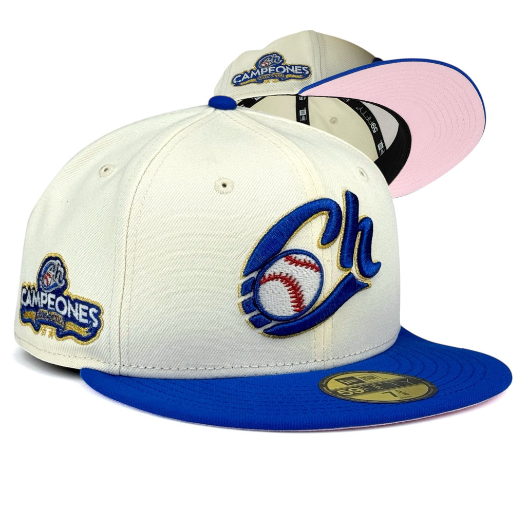 Charros de Jalisco New Era 59Fifty Fitted Hat - Chrome White / Royal