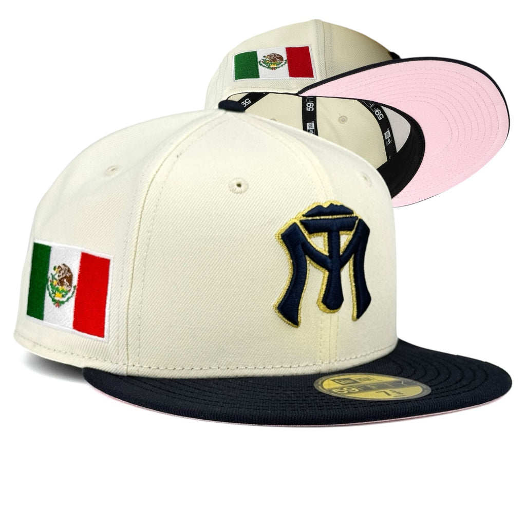 Sultanes de Monterrey New Era 59Fifty Fitted Hat - Chrome White / Navy