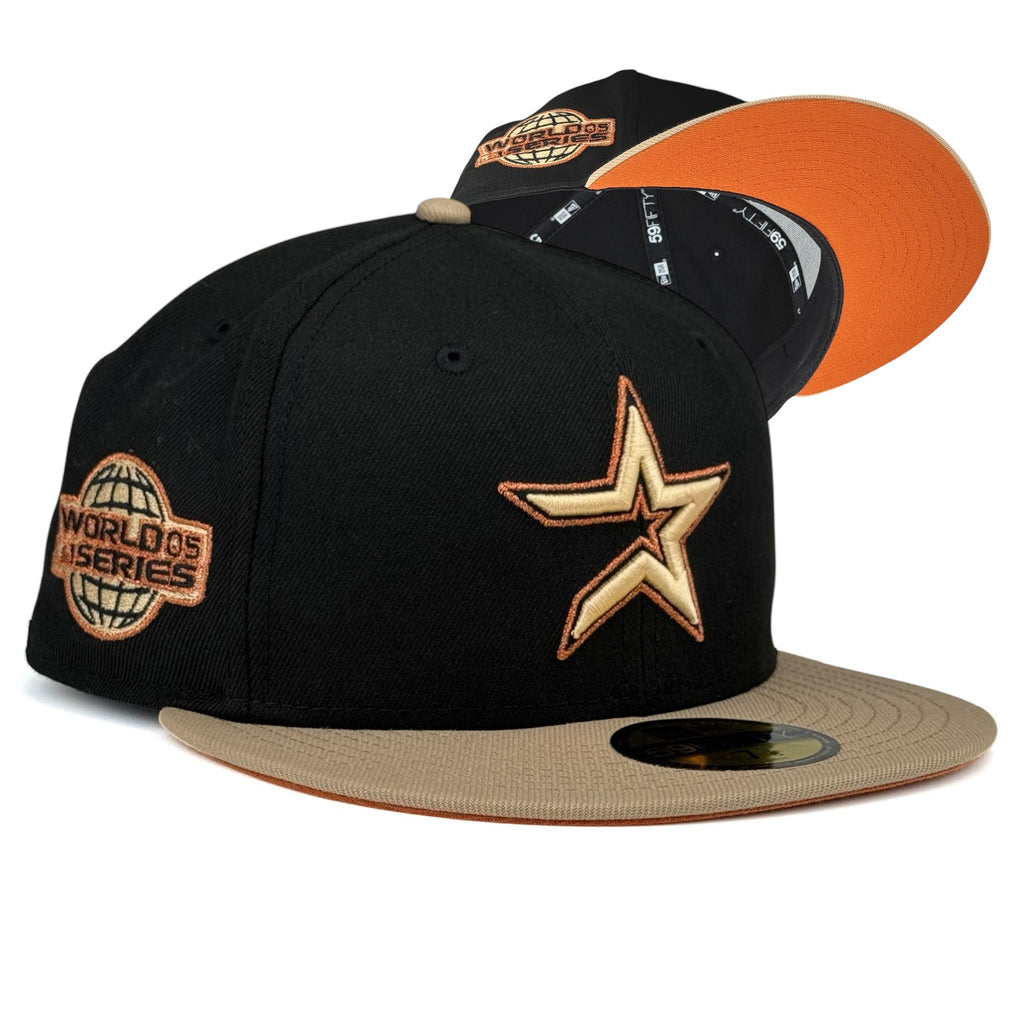 Houston Astros “HTX Night Rust” New Era 59Fifty Fitted Hat - Black / Camel