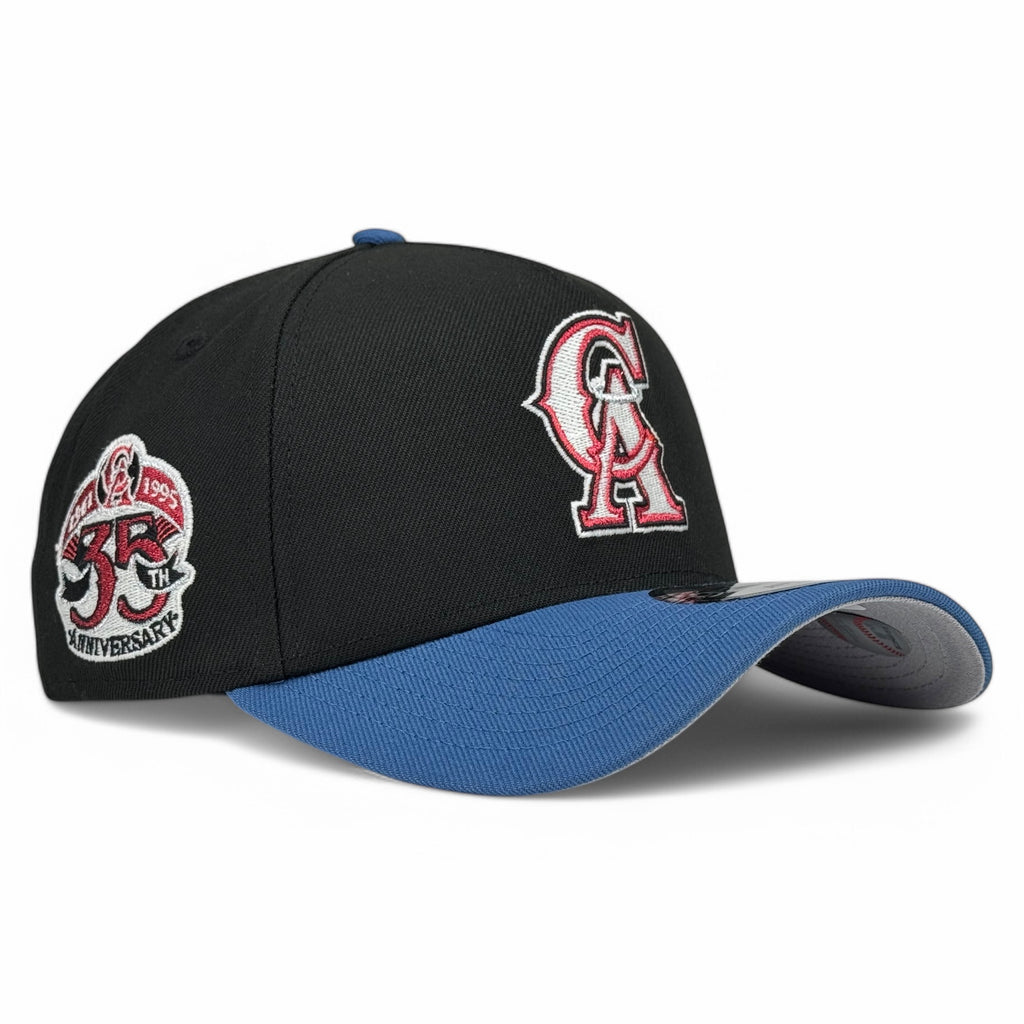 California Angels "35th Anniversary" New Era 9Forty A-Frame Snapback Hat - Black / Blue