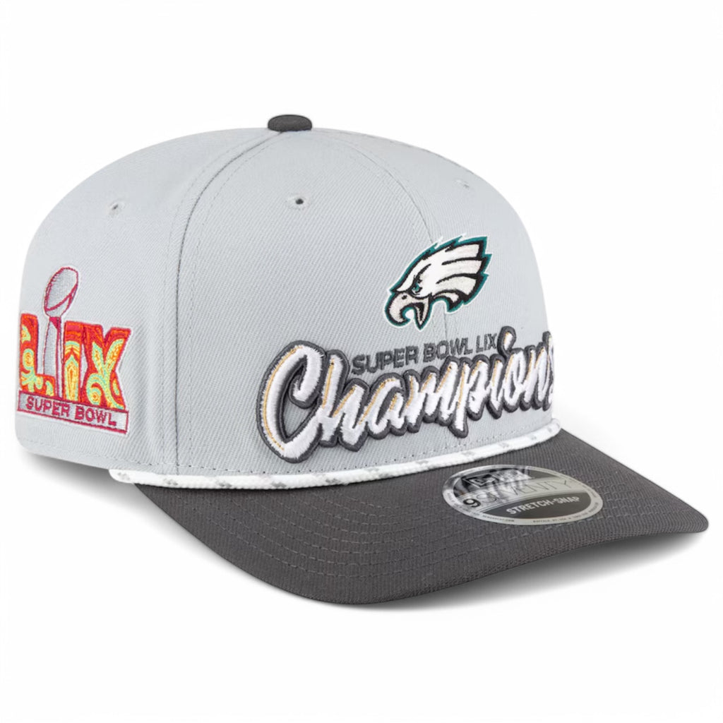 Philadelphia Eagles Super Bowl Champions Official Locker Room 9SEVENTY Stretch-Snap Hat – Black