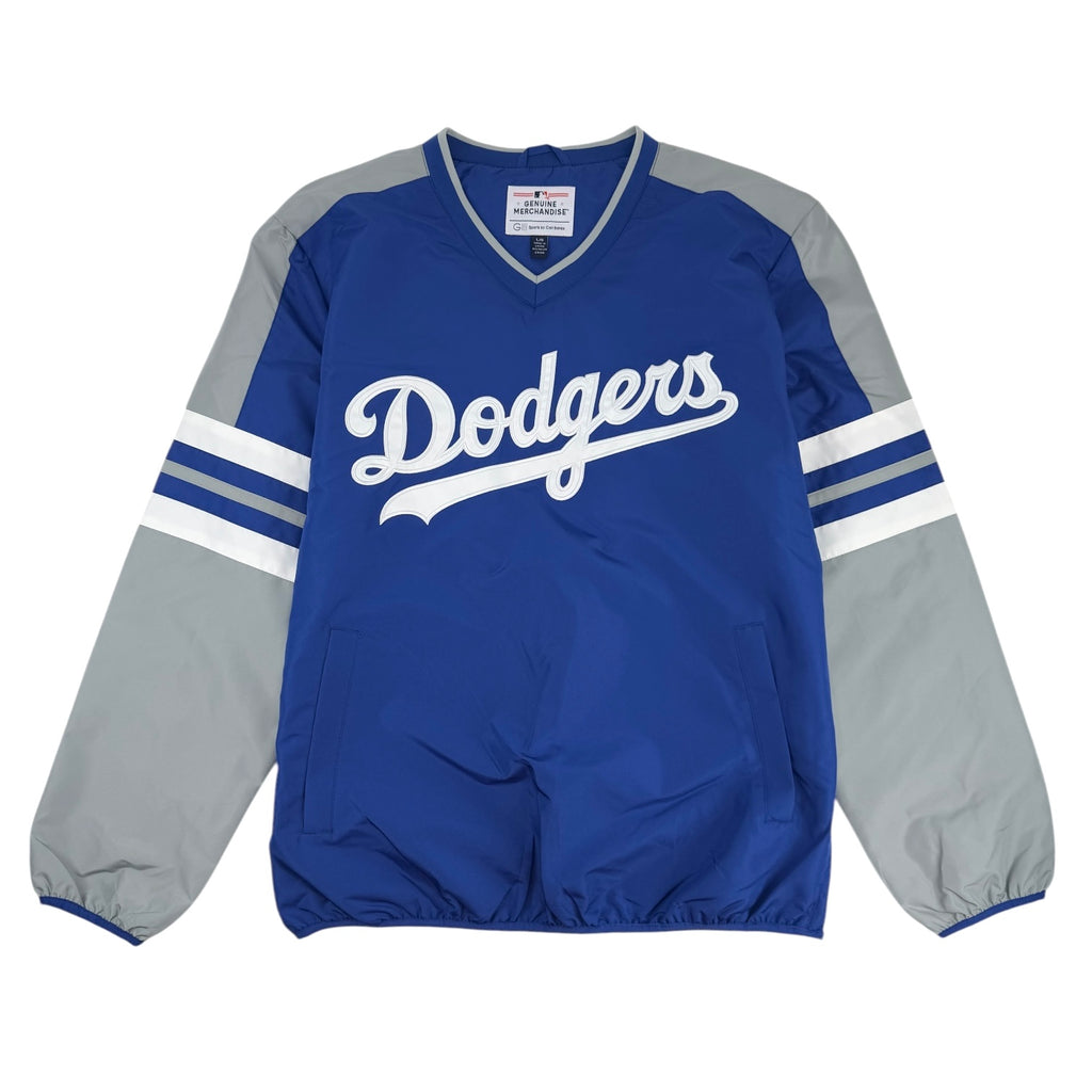 Los Angeles Dodgers G-III Lightweight V Neck Pullover Jacket - Blue / Grey