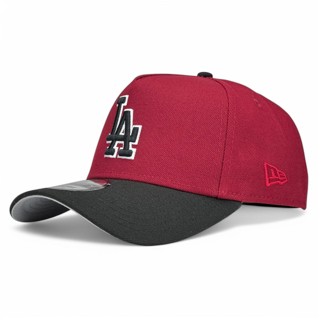 Los Angeles Dodgers New Era 9Forty A-Frame Snapback Hat - Brick Red / Black