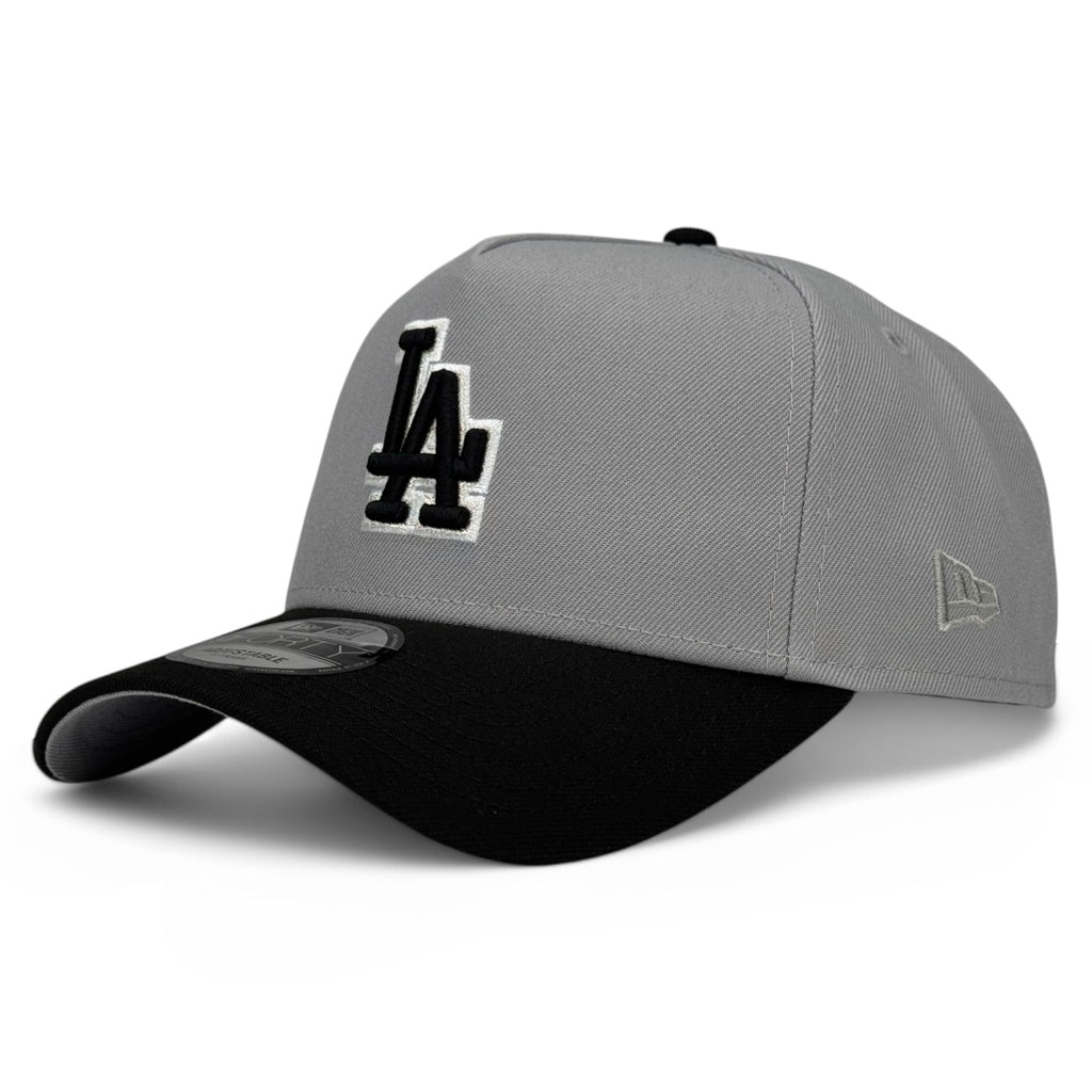 Los Angeles Dodgers New Era 9Forty A-Frame Snapback Hat - Storm Grey / Black