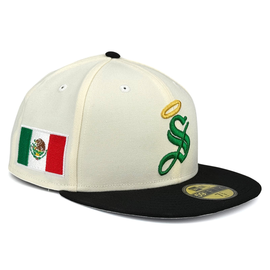 Santos FC (Liga MX) New Era 59Fifty Fitted Hat - Chrome White / Black