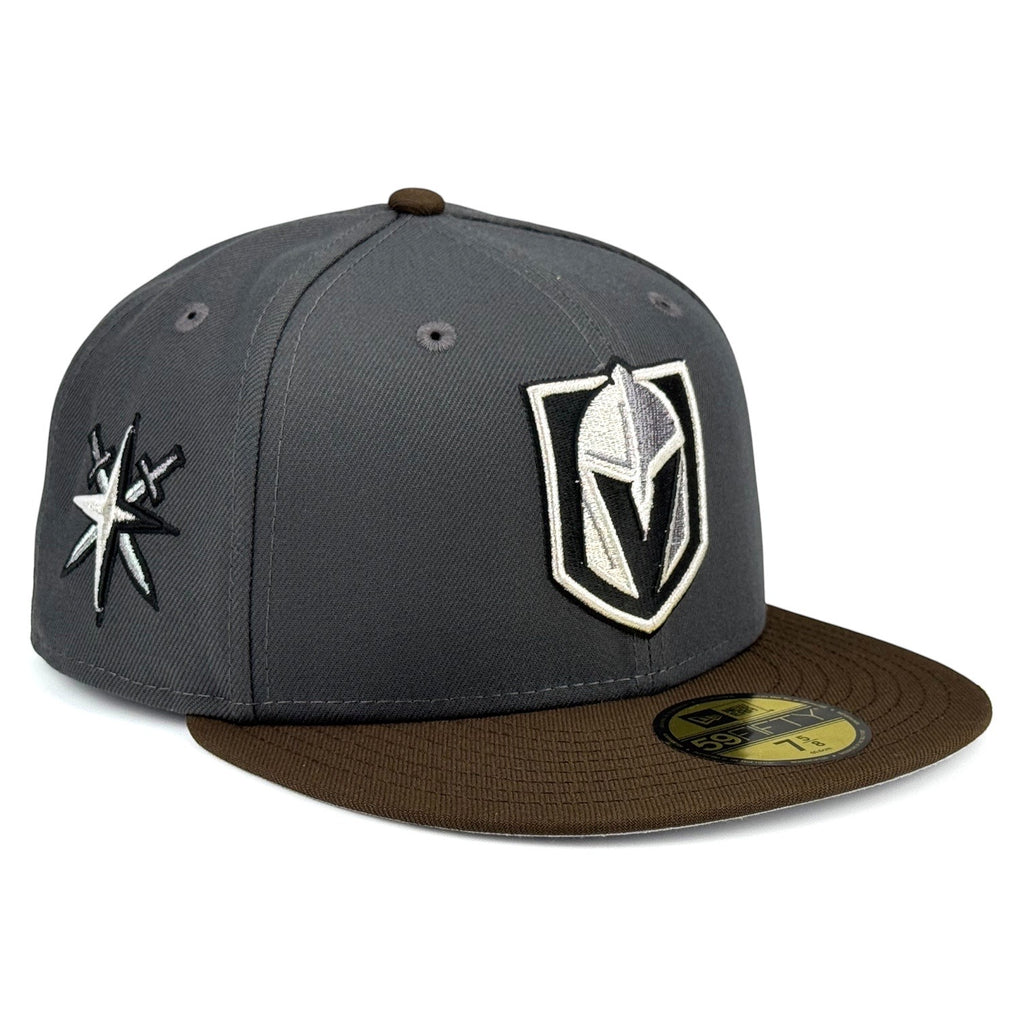 Vegas Golden Knights “⚔️ DJARIN KNIGHTS ⚔️” New Era 59Fifty Fitted Hat - Storm Grey / Walnut