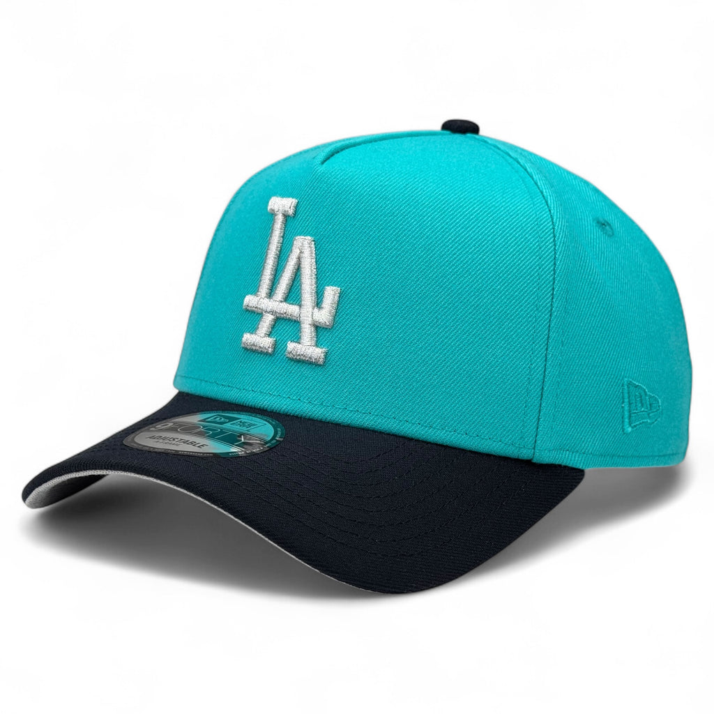 Los Angeles Dodgers New Era 9Forty A-Frame Snapback Hat - Teal / Navy