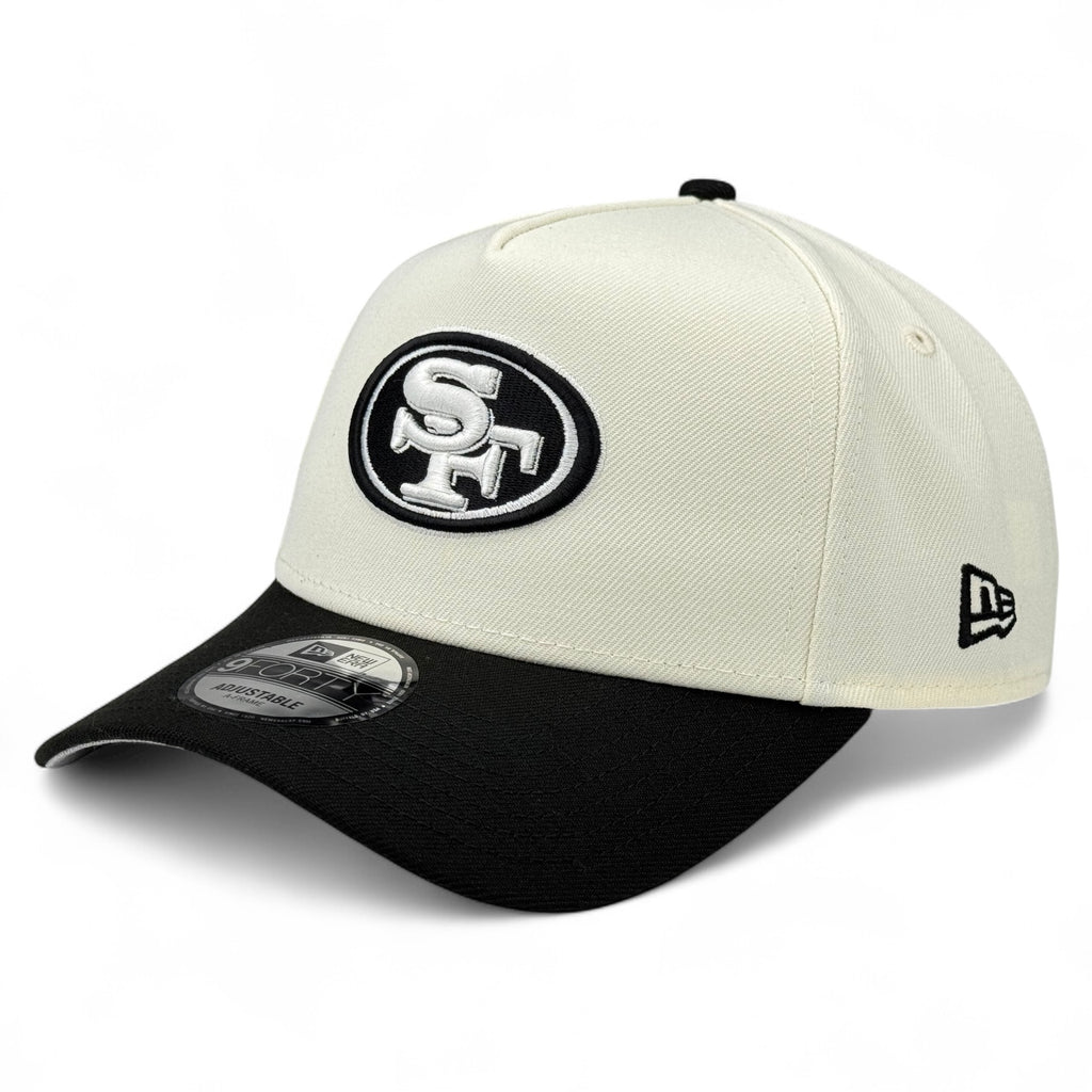 San Fransisco 49ers New Era 9Forty A-Frame Snapback - Chrome White / Black