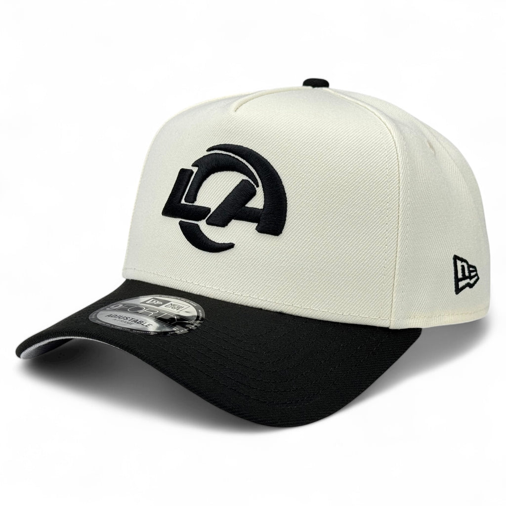 Los Angeles Rams New Era 9Forty A-Frame Snapback - Chrome White / Black