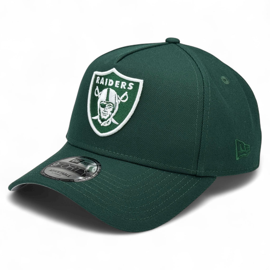 Las Vegas Raiders New Era 9Forty A-Frame Snapback - Dark Green