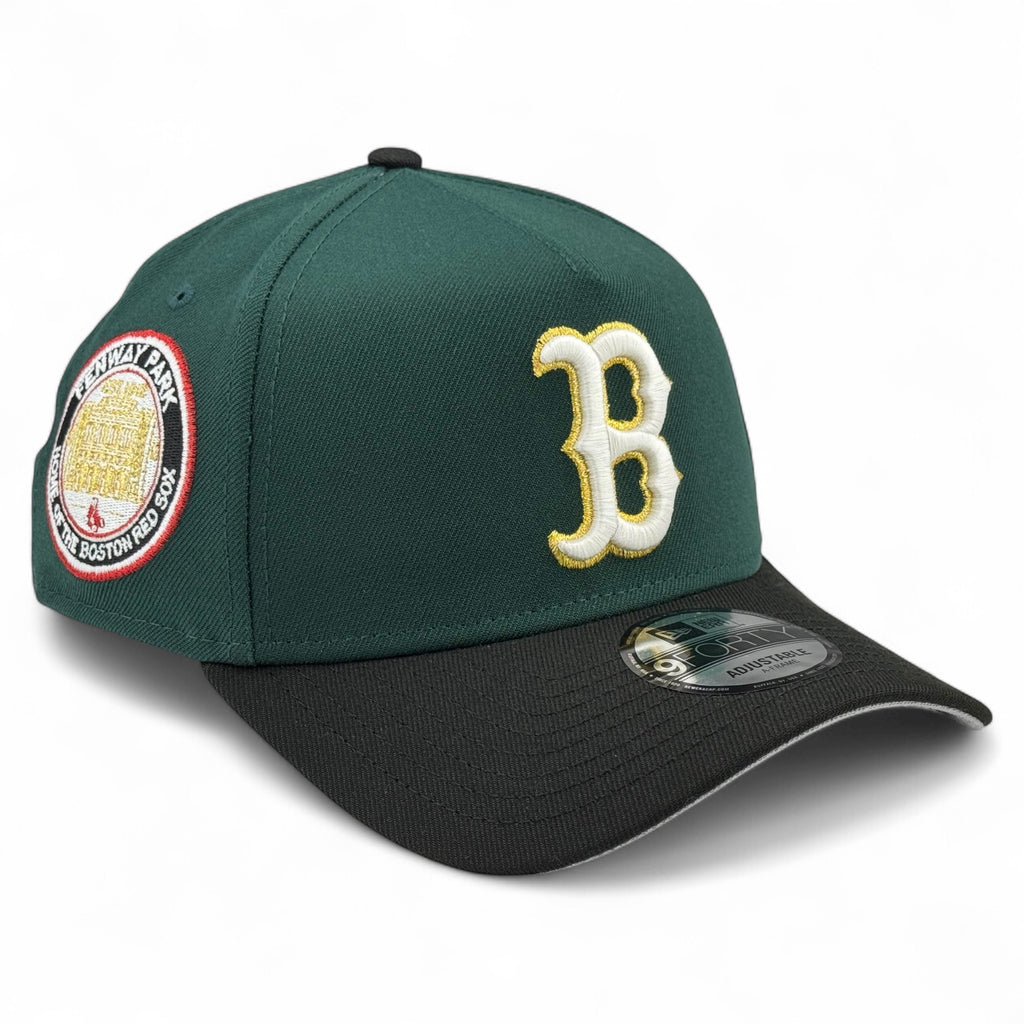 Boston Red Sox "Fenway Park" New Era 9Forty A-Frame Snapback Hat - Dark Green / Black
