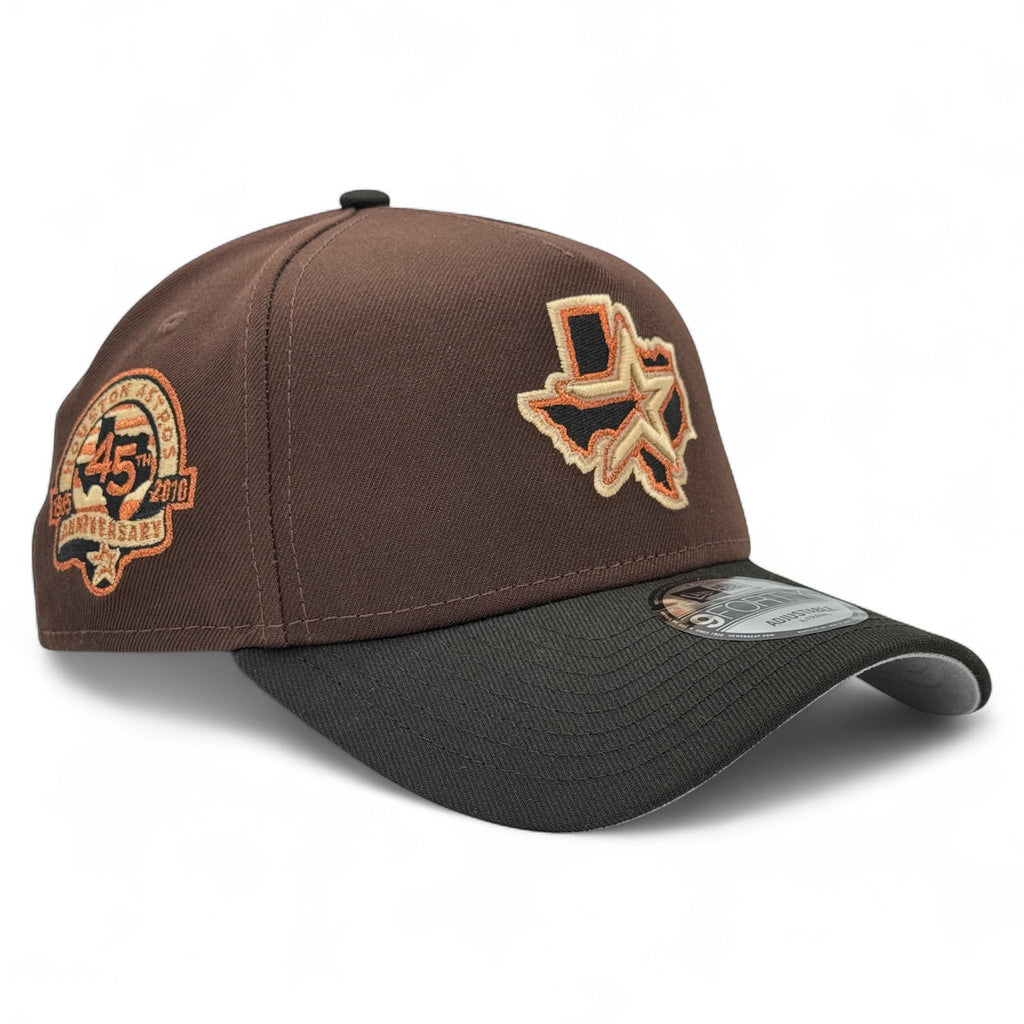 Houston Astros "Mocha Pack" New Era 9Forty A-Frame Snapback Hat - Burnt Wood / Black