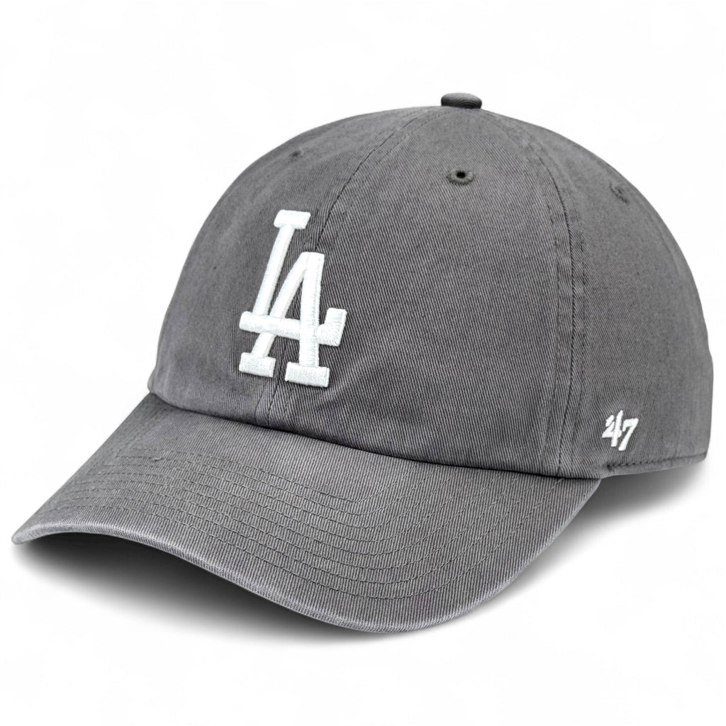 Los Angeles Dodgers 47 Brand Clean Up Cap - White on Dark Grey