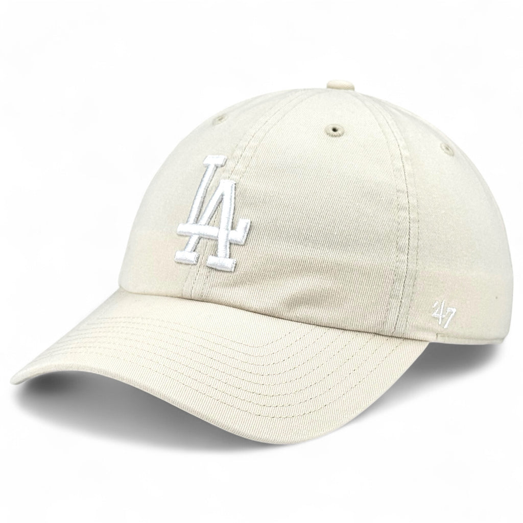Los Angeles Dodgers 47 Brand Clean Up Cap - White on Natural