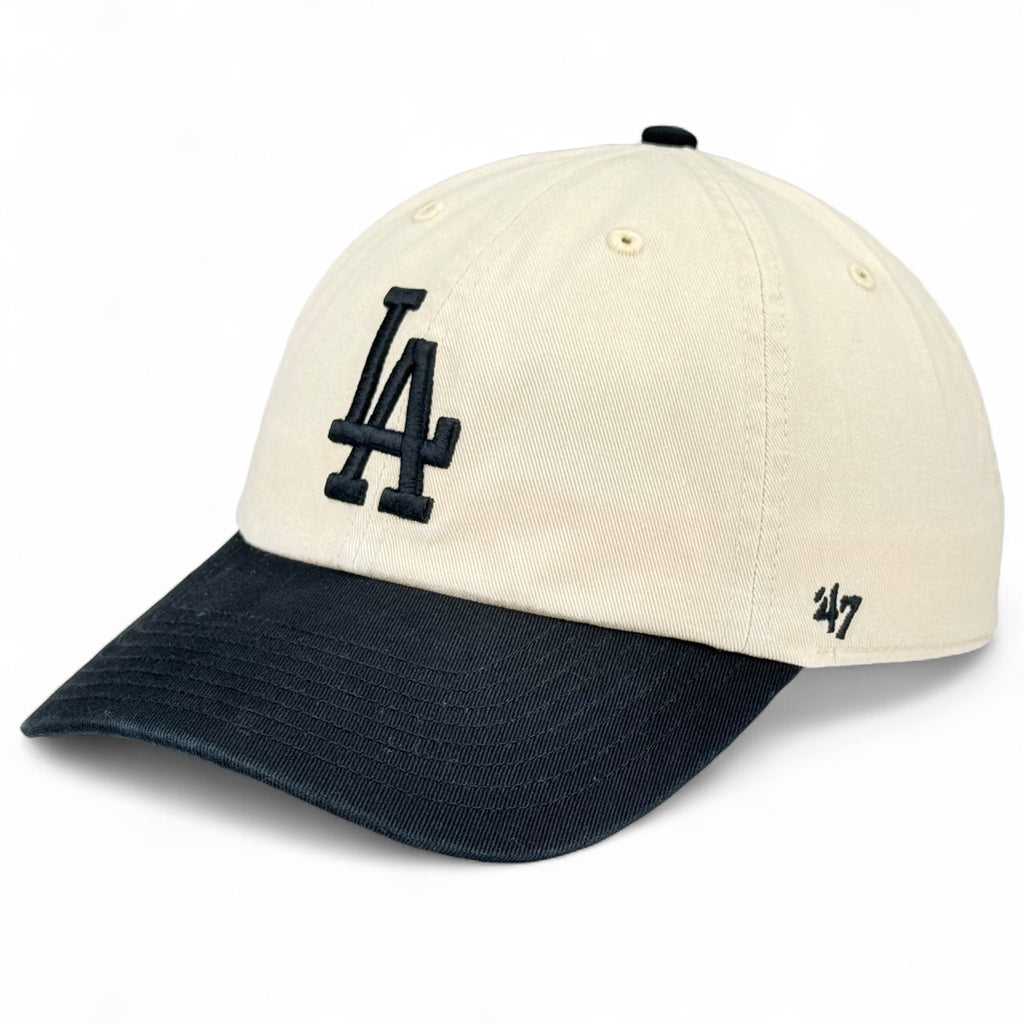 Los Angeles Dodgers 47 Brand Clean Up Cap - Natural / Black
