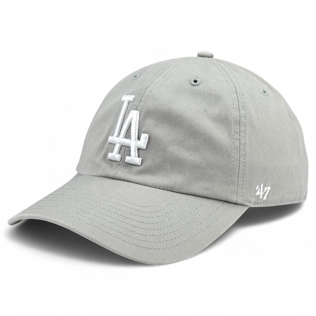 Los Angeles Dodgers 47 Brand Clean Up Cap - White on Grey