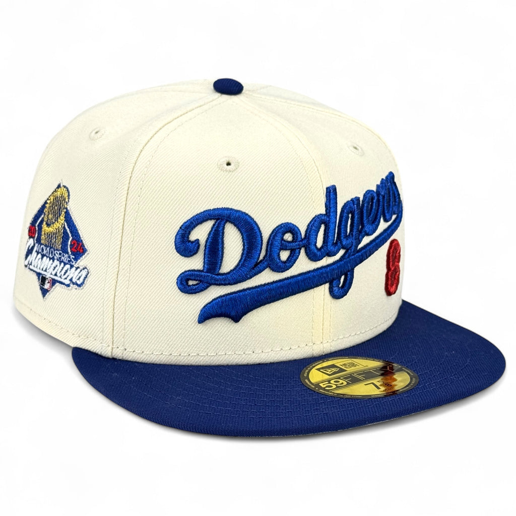 Los Angeles Dodgers 💙 EIGHTH WONDER 💙 New Era 59Fifty Fitted Hat - Chrome White / Royal