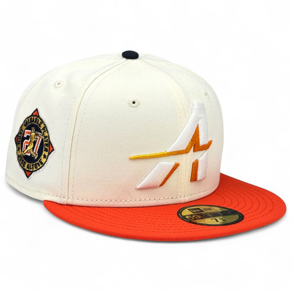 Houston Astros 💫  GoaTUVE 💫 New Era 59Fifty Fitted Hat - Chrome White / Orange