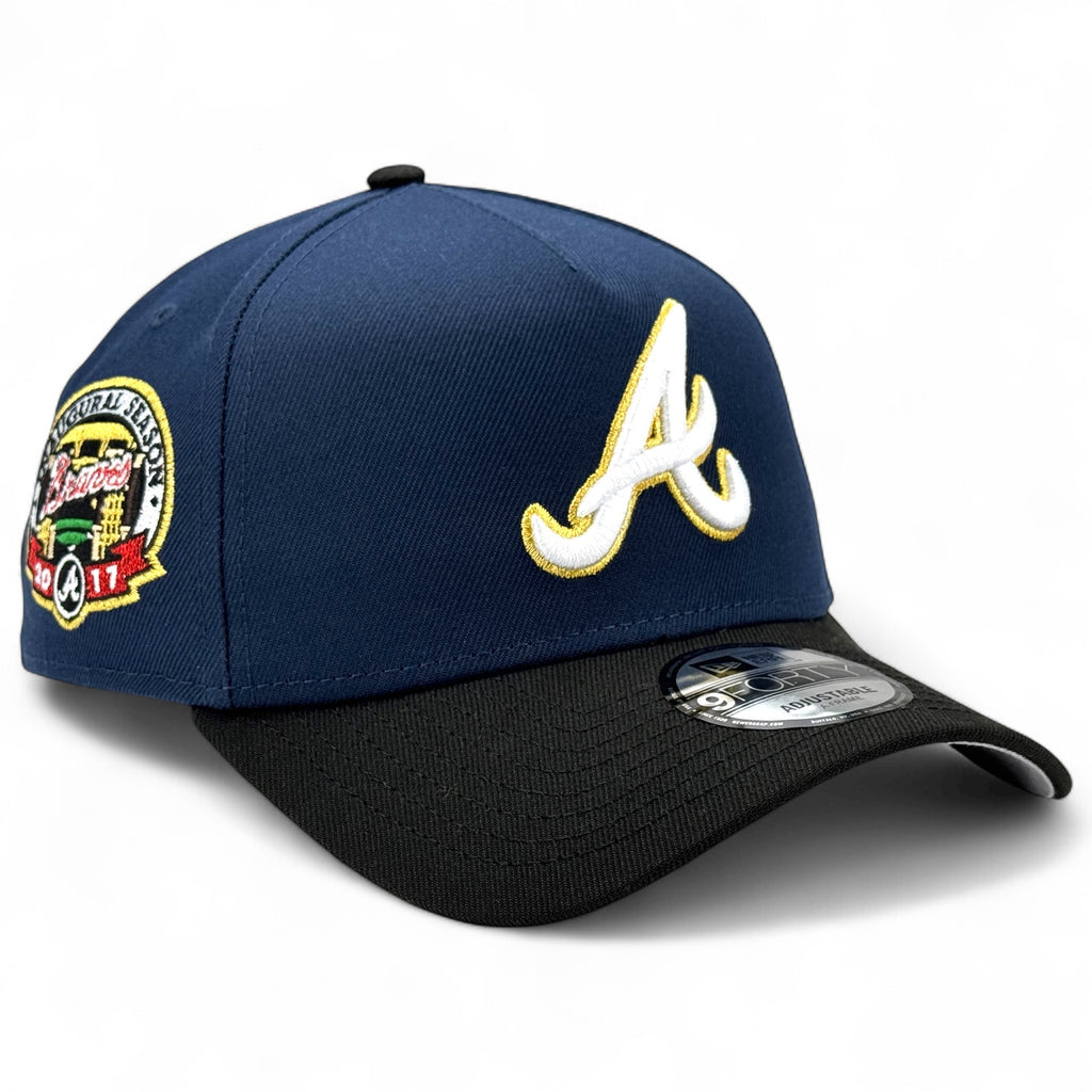 Atlanta Braves "2017 Inaugural Season" New Era 9Forty A-Frame Snapback Hat - Navy / Black