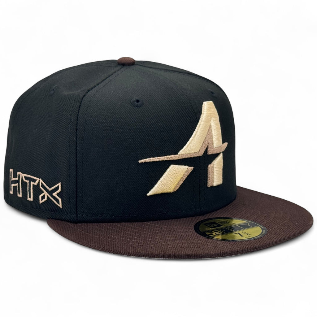 Houston Astros 🔥👢 DUST TO DOME 👢🔥 City Connect New Era 59Fifty Fitted Hat - Black / Burnt Wood