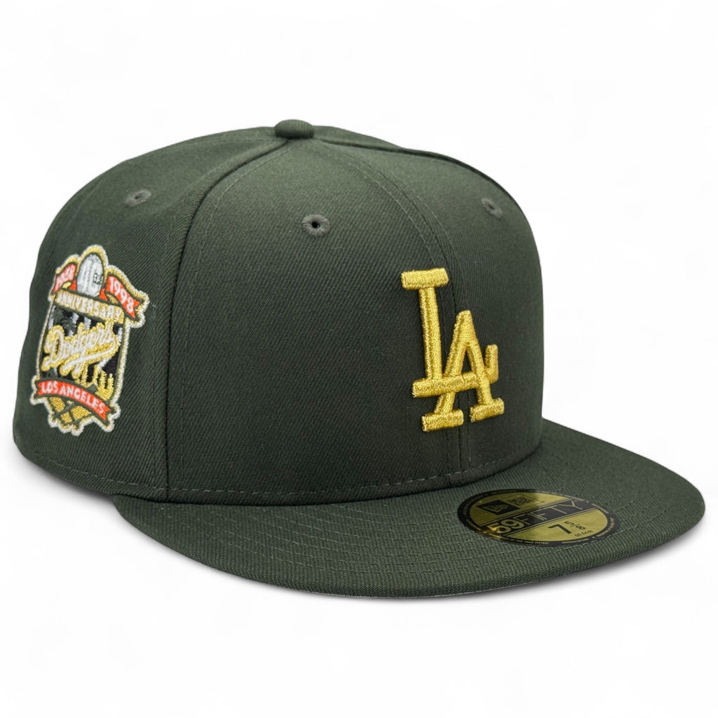 Los Angeles Dodgers 🌲 GREEN GUARDIAN 🌲 New Era 59Fifty Fitted Hat - Seaweed Green