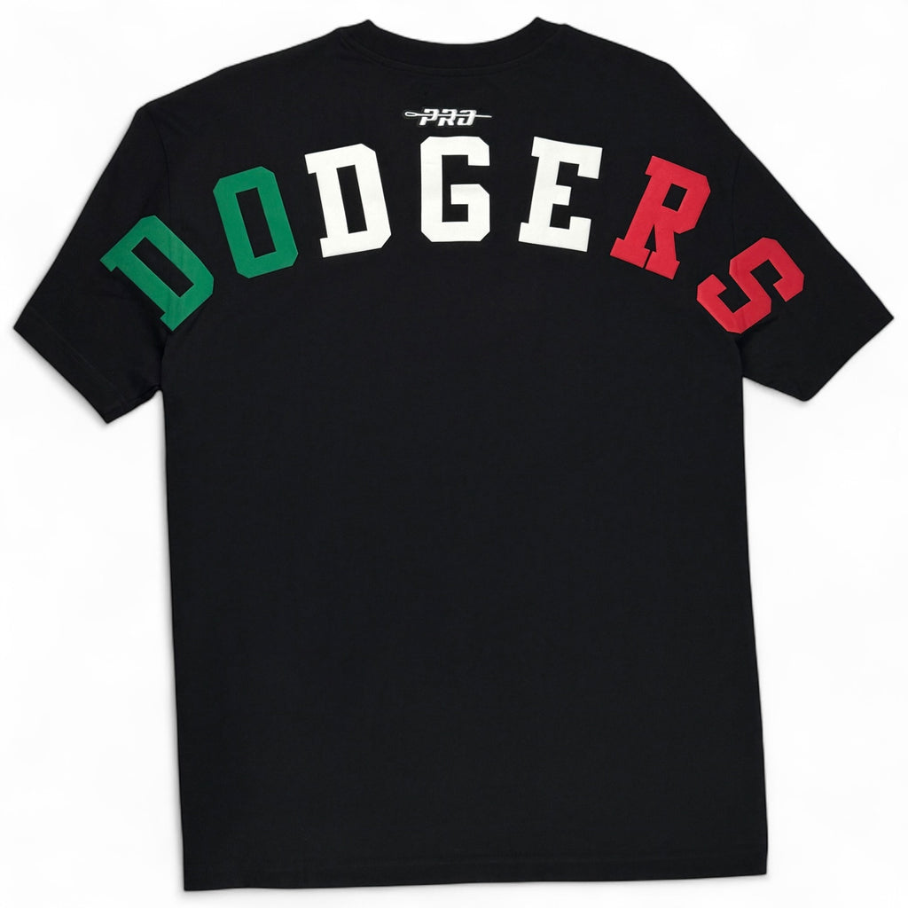 Los Angeles Dodgers Mexico Wingspan Cotton Jersey Drop Shoulder Pro Standard T-Shirt - Black