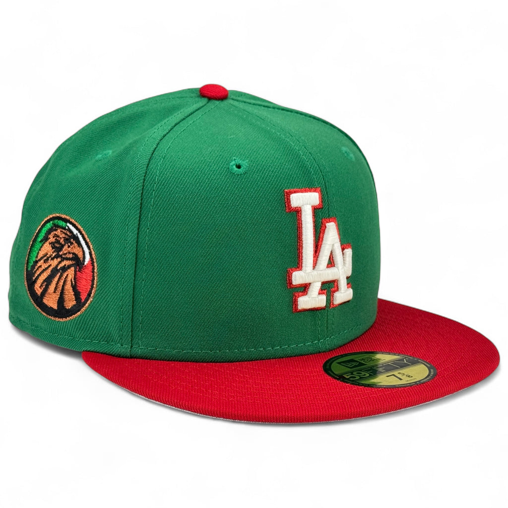 Los Angeles Dodgers  🇲🇽🦅 La ÁguiLA 🦅🇲🇽 New Era 59Fifty Fitted Hat - Kelly Green / Red