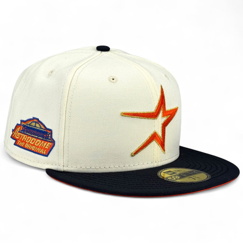 Houston Astros 🚀 OLD MEETS NEW 🚀 New Era 59Fifty Fitted Hat - Chrome White / Navy