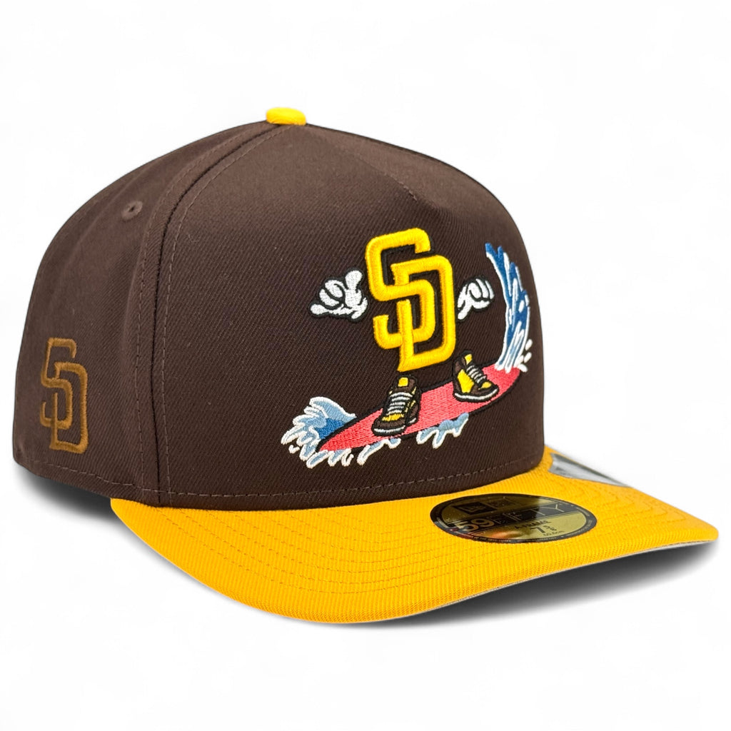 San Diego Padres "Cartoon Pack" New Era 59FIFTY A-Frame Fitted Hat - Brown / Yellow