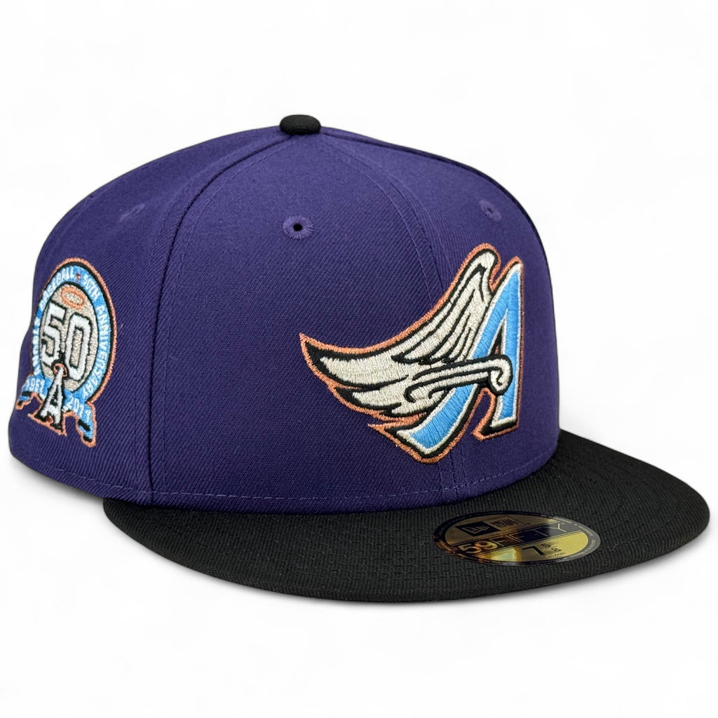 Anaheim Angels 🪐 ATLAS ANGELS 🪐 New Era 59Fifty Fitted Hat - Purple / Black