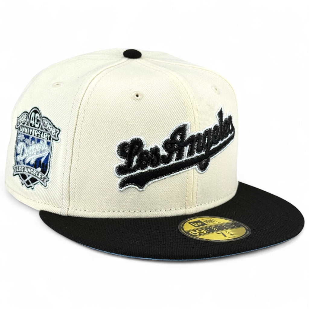 Los Angeles Dodgers 🔵 GN.LA 🔵 New Era 59Fifty Fitted Hat - Chrome White / Black