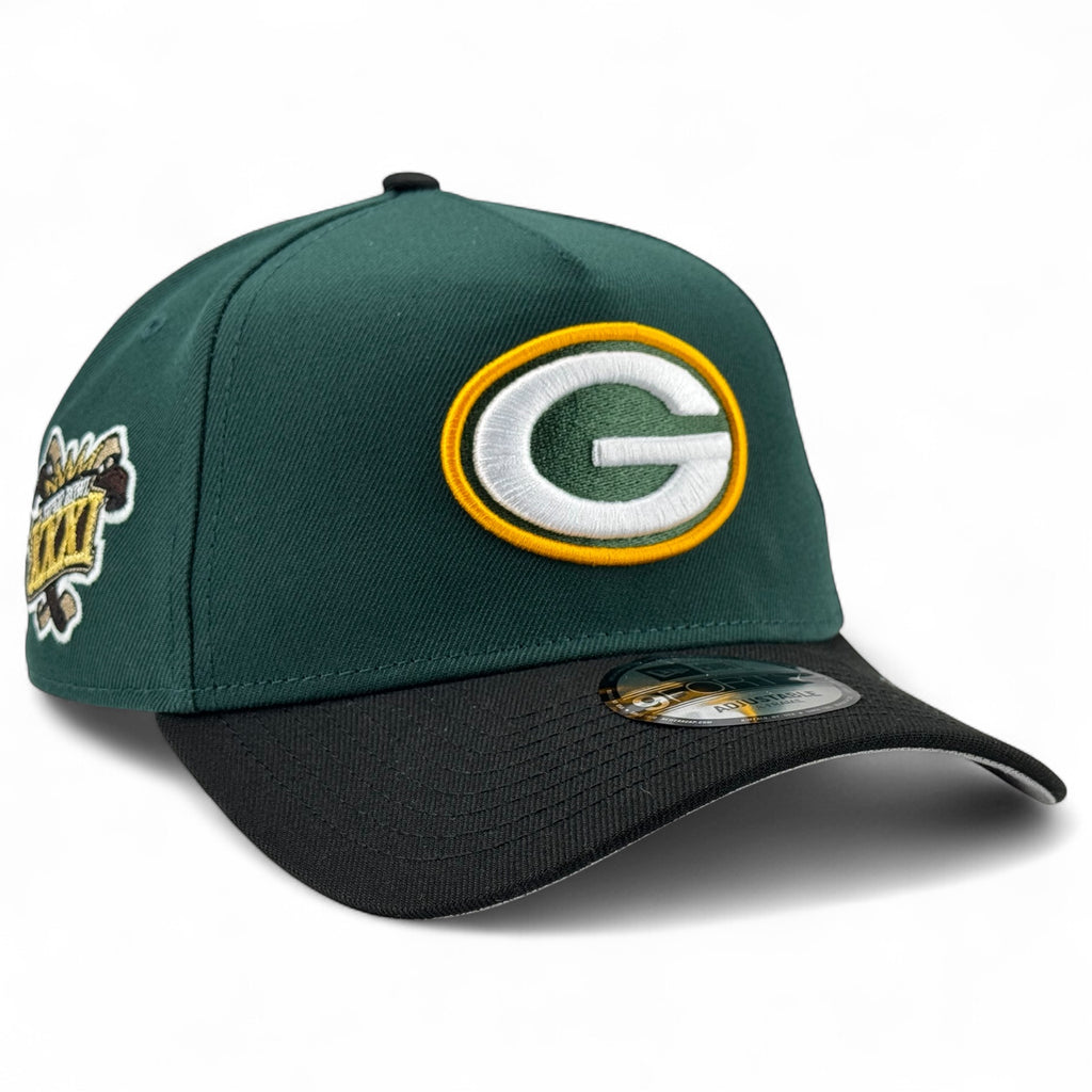 Green Bay Packers "Super Bowl XXXI" New Era 9Forty A-Frame Snapback Hat - Dark Green / Black