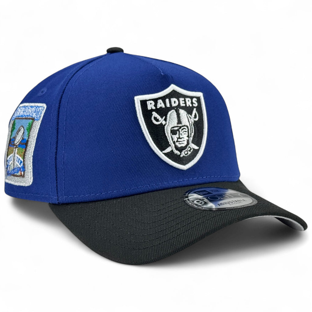 Las Vegas Raiders "Super Bowl XI" New Era 9Forty A-Frame Snapback Hat - Royal / Black