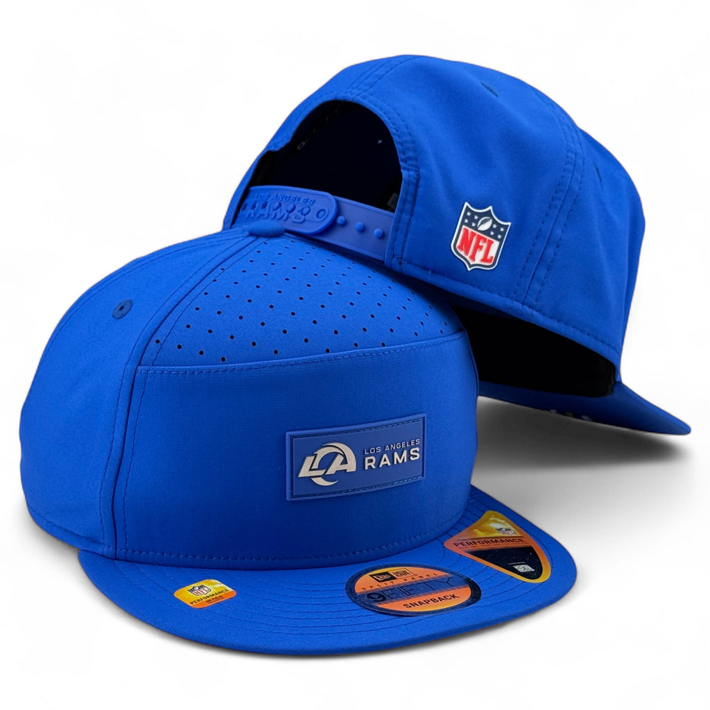 Los Angeles Rams New Era 2025 Sideline Hot Weather Split Panel 9FIFTY Snapback
