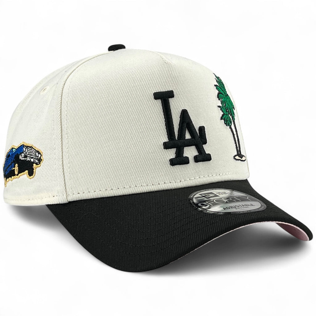 Los Angeles Dodgers "Lowrider" New Era 9Forty A-Frame Snapback Hat - Chrome White / Black
