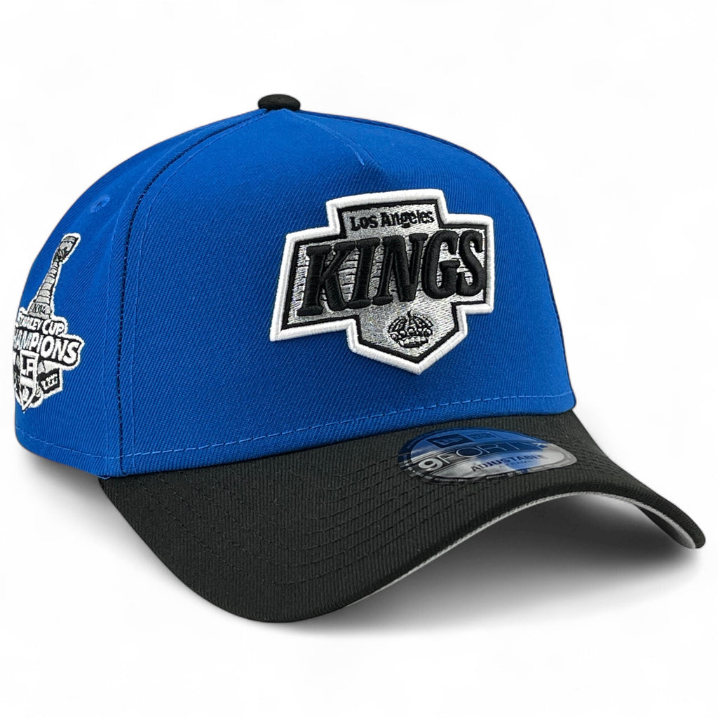 Los Angeles Kings "25th Anniversary" New Era 9Forty A-Frame Snapback Hat - Blue Bead / Black