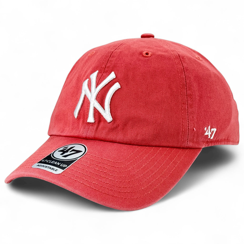 New York Yankees 47 Brand Clean Up Cap - Washed Red