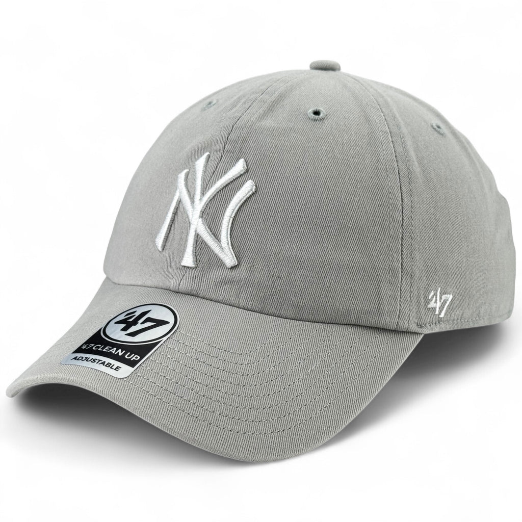New York Yankees 47 Brand Clean Up Cap - White on Light Grey