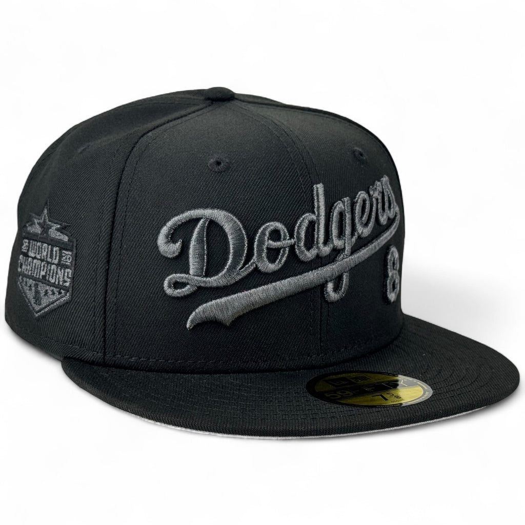 Los Angeles Dodgers 🖤 FADE 2 BLACK 🖤 New Era 59Fifty Fitted Hat - Black
