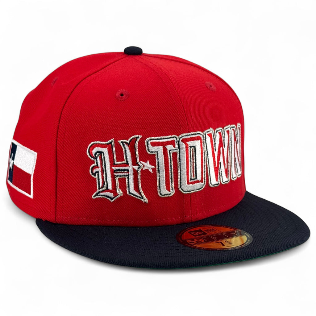 Houston Texans🤘🏈 TEXAS 2 STEP 🏈🤘 New Era 59Fifty Fitted Hat - Red / Navy
