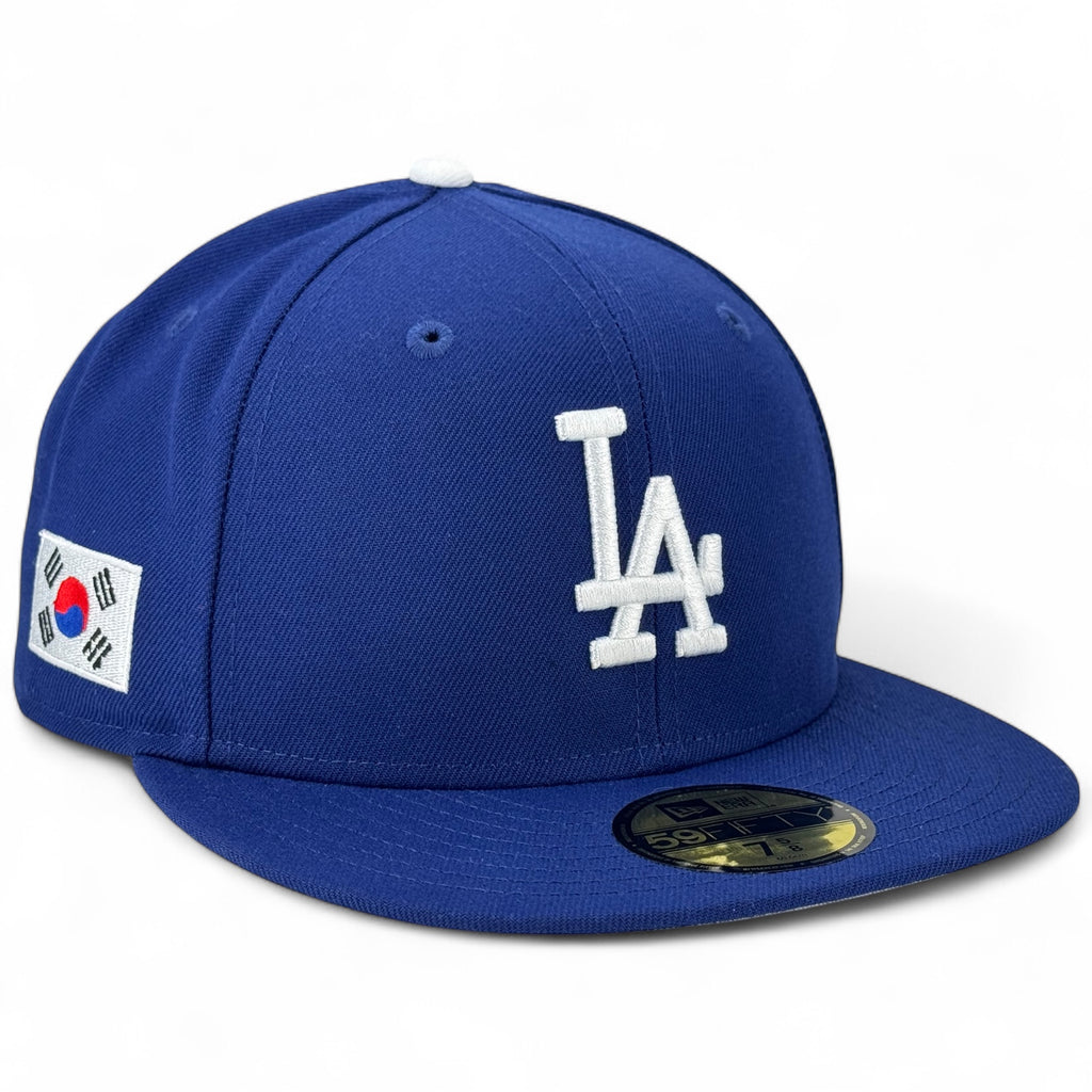 Los Angeles Dodgers Royal South Korean Flag Side Patch New Era 59Fifty Fitted - Royal