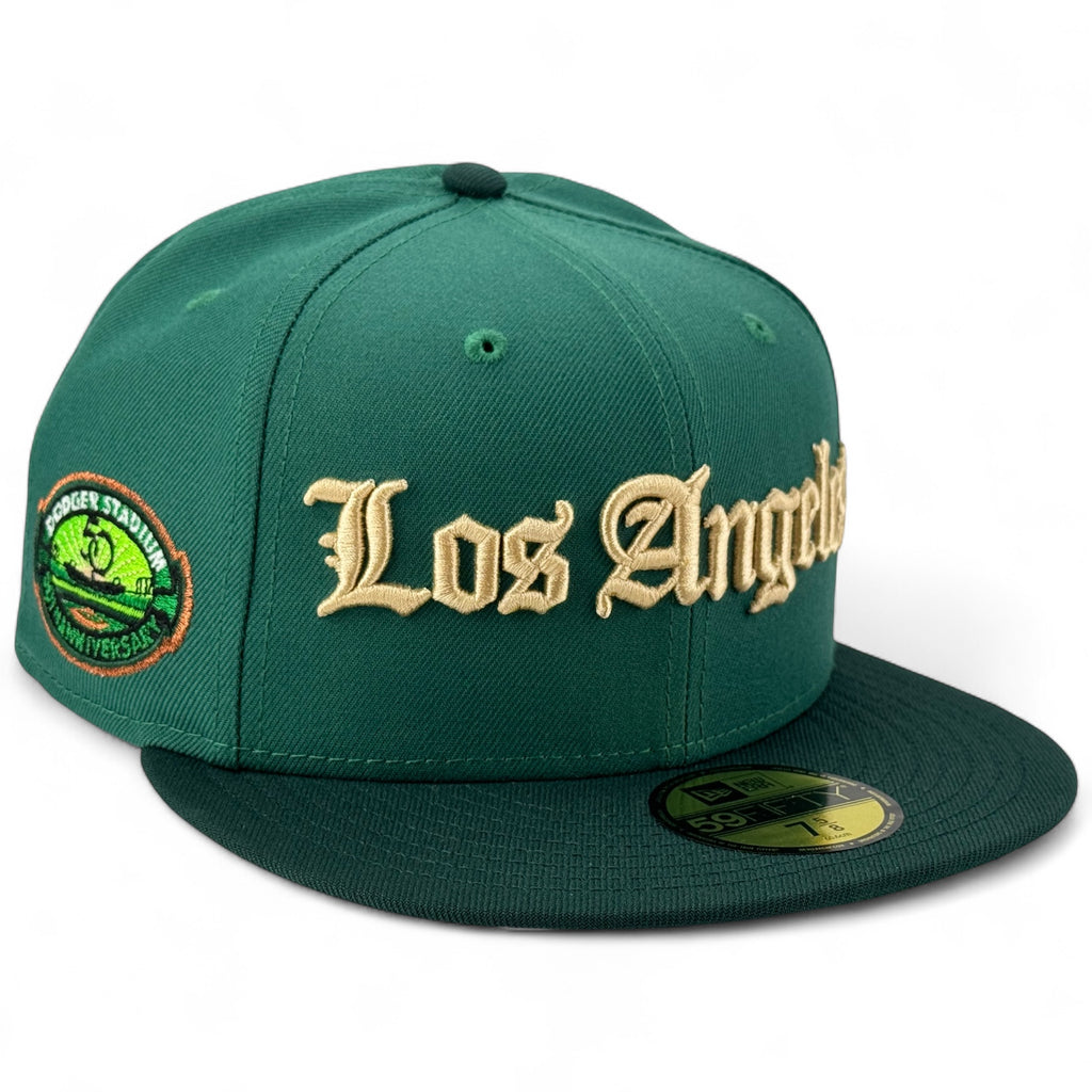 Los Angeles Dodgers 🏔️🟩 GROVE ST 🟩🏔️ New Era 59Fifty Fitted Hat - Pine Needle Green / Dark Green